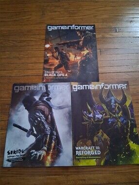 Game Informer Magazine Lot - Black, Brown, Purple Covers
